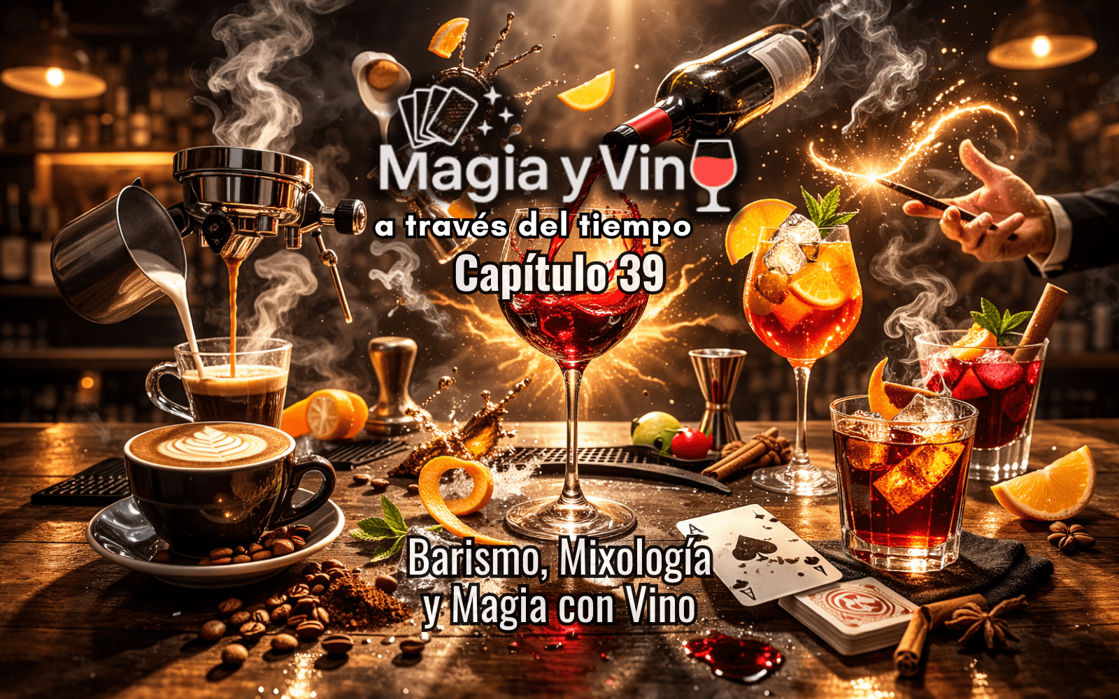 Magia y Vino a través del tiempo - Capitulo 39 - Barismo Mixologia y Magia con Vino