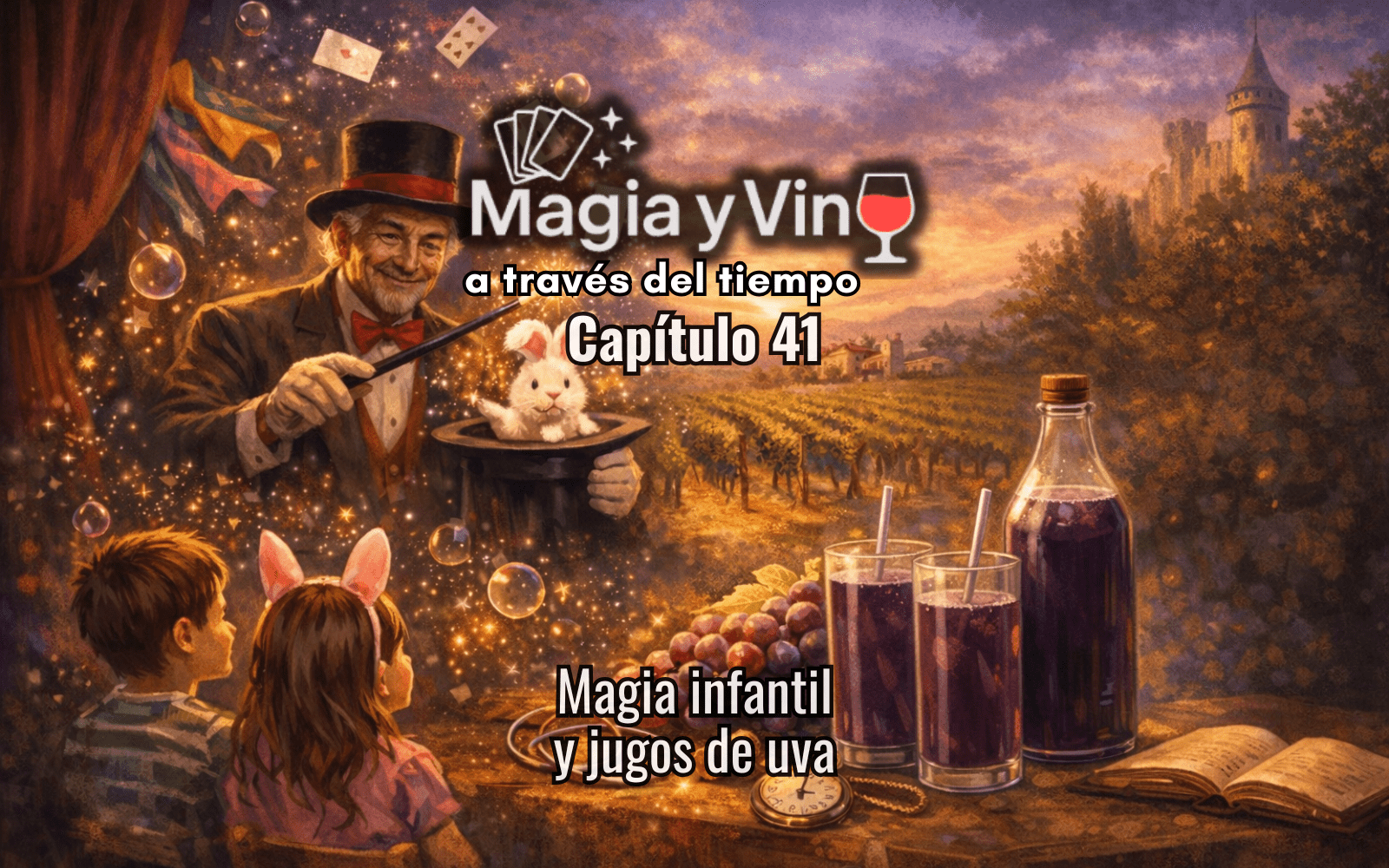 Magia y Vino a través del tiempo - Capitulo 41 - Magia infantil y jugos de uva